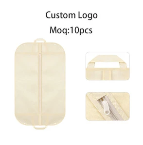 Non-Woven Dustproof Bag with Custom Logo Reusable Down Jacket Dust Cover Clothing Storage Bag