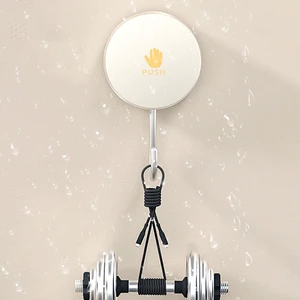 Huamili Creative ABS Aluminum Wall Mounted Rotate Sucker Hook Novelty Daily Use Novelty Hooks