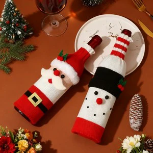 New-style Creative Stylish Christmas Wine Bottle Covers Lightweight Durable Champagne Storage Bag As Holiday Decorations