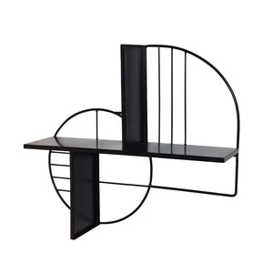 Simple Stylish Metal Multifunctional Wall Shelf Storage for Bathroom and Living Room with Flower Pot Holder