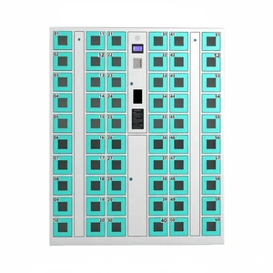 20 30 40 50 Compartment Smart Phone Charging Locker Station Electronic Lock System Assembled Rust Resistant Durable Floor Mount