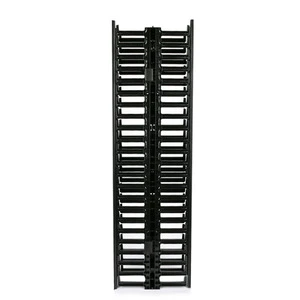 22.5U Double Side Single Sided 45RU Black Plastic Network Cable Organizer Vertical Patch Cord Cable Manager