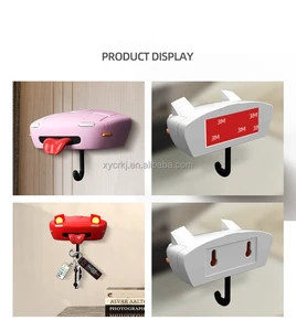 Key Chian Hooker New Creative Key Storage Rack Car Open Headlight Funny Cute Lighting Key Holder Car Decoration