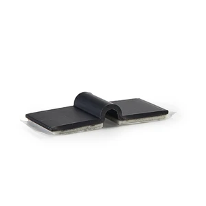 Essentra U-shaped Cable Clamp Plastic Cable Clip UL94 V0 PVC Black UC U-Clip With Adhesive Base