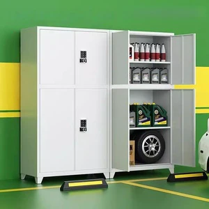 Electronic Lock Steel Storage Locker Heavy Duty Metal Cabinet with Adjustable Shelves for Elevated Garages