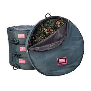 Oxford Canvas 8ft Large Christmas Tree Double Zipper Container Box Storage Bag With Sturdy Handles
