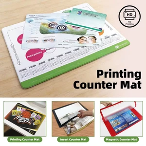 Heavy Duty HD Printed Automotive Parts Display Counter Mat for Auto Shops with Oil-Resistant PVC Surface, Branded Garage Mat