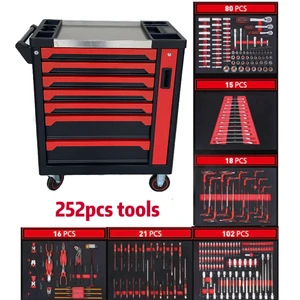 High Quality 7 Drawers Metal Garage Tool Cart Workshop Tools Box Set Trolley Storage Cabinet OEM OBM 3-Year Warranty