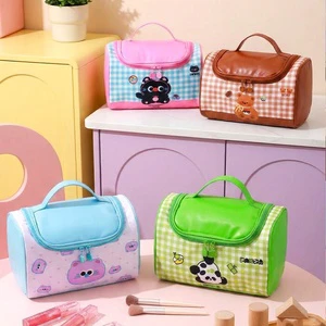 Looen Waterproof Handheld Toiletry Bag Large Capacity Partitioned 3D Storage Travel Portable Makeup Bag