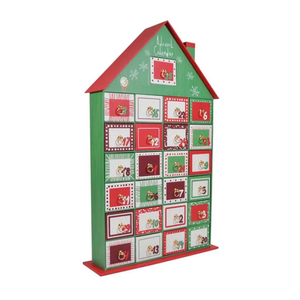 House Shaped Christmas Advent Gift Boxes with Separate Drawer Design for Holiday Blind Box Gift Storage