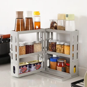 Three-Decker Shelves Cabinet Storage Rack Organizer for Kitchen