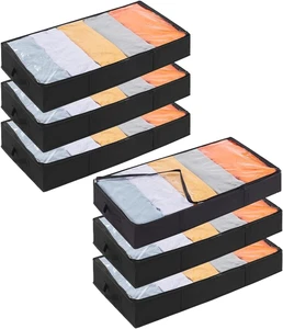 Folding Household Under-bed Storage Box, Transparent and Visible, Dust-proof and Moisture-proof Storage Bag
