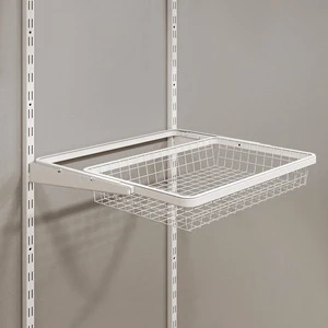 Metal Wire Basket Combination with Brackets for Wall Mounted Shelf Storage System Wire Hanging Basket for Wall Shelves