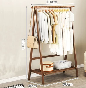 Floor-standing Coat Rack for Bedroom Home Use Indoor Clothes Hanger Dormitory Drying Storage