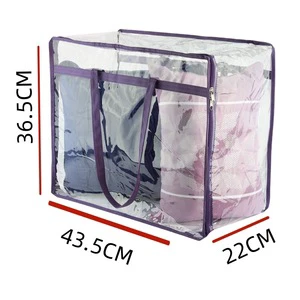 Hot Sale Transparent Clothes Storage Bag Transparent PVC Handbag Home Storage Bag Quilt Blanket Collection Bag