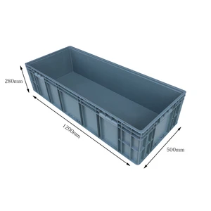 Euro Standard Heavy Duty Moving Turnover Crates 1200*500*280mm Logistic Plastic Storage Box With Handle Solid Style