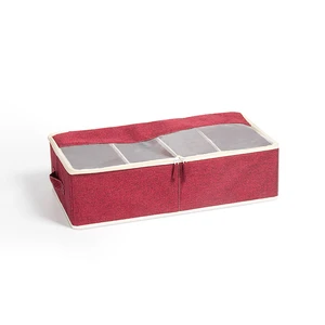 Large Capacity Ramie Cotton Fabric Under Bed Storage Bin for Shoes Durable Storage Box