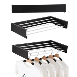 Household Collapsible Foldable Clothes Drying Rack Wall Mounted Folding Drying Rack for Clothes Drying Shelf