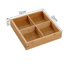 Simple Style Storage Tray Cosmetics Storage Organizer Box with 4 Compartments Separators