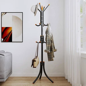 Portable Wooden Metal Coat Stand Clothes Hanger Racks for Hats