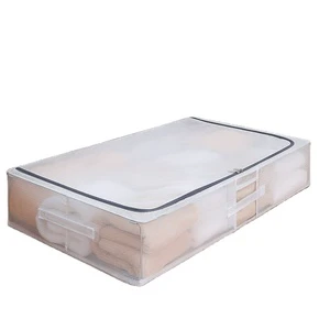 Under Bed Cube Stackable PVC Jumbo Wardrobe Closet Storage Bag Foldable Bedding Organizer Bed Sheet Organizer