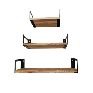Three-Layer Wooden Wall Storage Rack