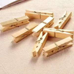 Bamboo Eco-friendly Clothing Organizer Strong Grip Bag Clips Clothespins European Style Hook Type Wardrobe Living Room
