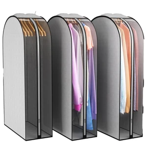 Hanging Garment Dust Cover Waterproof Foldable Non-Woven PEVA Suit Bag for Wardrobe
