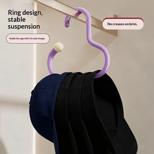Creative Plastic Ring Hanger Non-slip Single Hook Multi-functional Wardrobe Storage for Hat Scarf Modern Simplicity