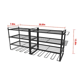 Heavy-Duty Metal Garage Drill Storage Rack Space-Saving Tool Organizer with OEM Customization Options