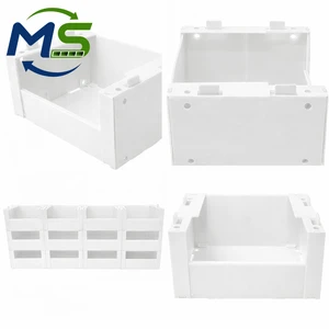 Custom Color PP Corrugated Hollow Plastic Storage Boxes, Stackable Warehouse Picking Bins for Apparel and Shoes Storage