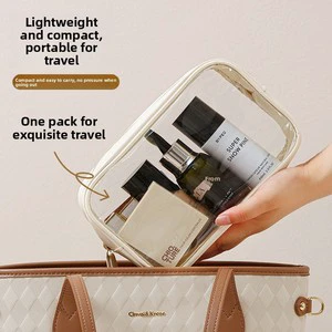 New Style Swimming Fitness Clear Transparent Toiletries Makeup Bag Zipper Waterproof Portable PVC Cosmetic Bag Wash Shower