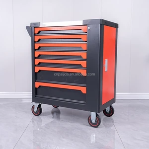 Garage Iron Steel Rolling Lockable Storage Tool Cabinet Customized Drawers OEM Option 300kg Load Capacity Modern Design Keyed