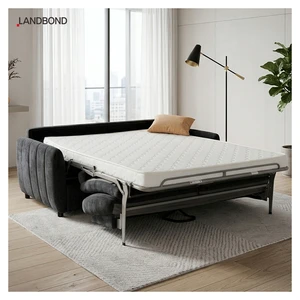 Multi-functional Modern Fabric Fold-Out Sofa Bed Hidden Convertible Couch Bed With Mattress Convertible Design Sleeping Sofa Bed