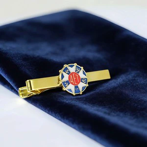 Factory Wholesale Carved Metal Tie Clips, Soft Enamel Gold-plated Christmas Gifts Or Weddings