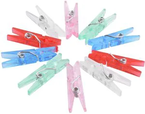 Bulk Packing Small Colorful Plastic Utility Paper Clips,photo Clips with High Quality
