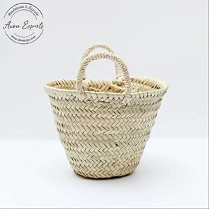 Luxury Quality Natural Brown Braided Seagrass Storage Basket with Handle Used for Laundry Room Living Room Home Organizer
