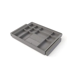Emuca Quartz Adjustable Drawer Organizer and Frame Kit with Soft-Close & Full Extension Guides for Cabinets Model 7132252