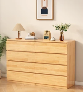 Hot-selling Modern-style Wooden Natural Color Four-layer Drawer Chest, Suitable for Living Room and Bedroom