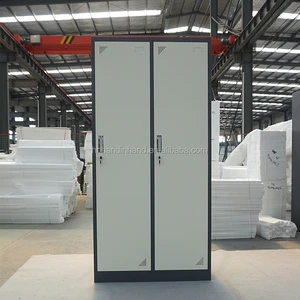 Large Capacity Metal Staff Employee 2 Door Steel Locker Cabinet