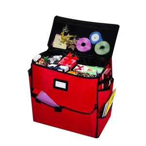Christmas Wrapping Paper Storage Bag Durable Gift Storage Organizer Pop-Up Supplies Storage