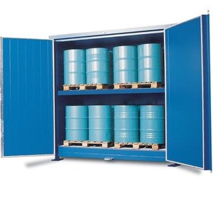 Explosion Proof Storage Cabinet Steel Blue Lockable Manual Lock Assembled For Hazardous Chemicals Warehouse Storage