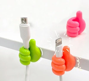 Holder Thumb Hooks Wire Organizer Wall Hooks Hanger Silicone Charging Line Storage