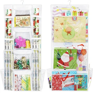 Party Christmas Holiday Over Door Hanging Storage Bag With Window