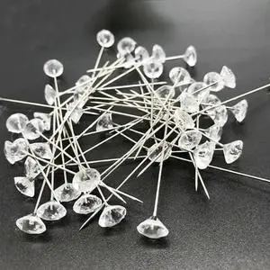 Stainless Steel Plastic Acrylic Flower Bouquet Corsages Straight Pins Disposable Florist