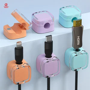 Magnetic Cable Clips Cord Holder Under Desk Cable Management Adhesive Wire Holder Keeper Organizer Cable Clips