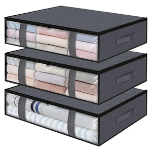 Wholesale Household Clothing Packaging Container Organizer Quilt Blanket Foldable Underbed Storage Bag