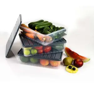 Lightweight Portable Classic Stackable Plastic Adjustable Modular Food Storage Bins for Bulk Wholesale OEM Available