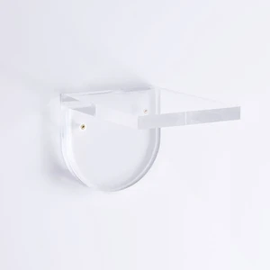 Acrylic Large Wall Bracket with Rounded Edge, Acrylic Wall Shelf