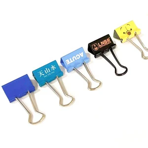 OEM ODM High Quality Custom logo Printed Metal Fold Back Clips Paper Metal Clip Binder Clip